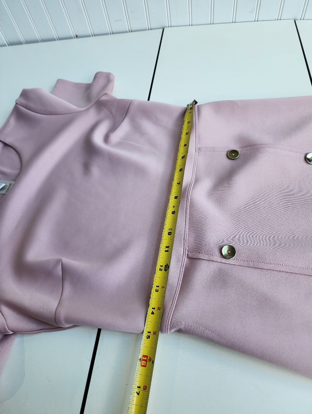 Enfocus Studio Womens Blush Pink Sleeveless Fitted Classic Button Dress 6 - Picture 8 of 14